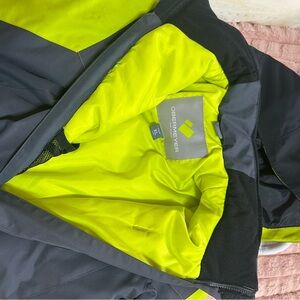 Obermeyer Charcoal and Bright Yellow Jacket